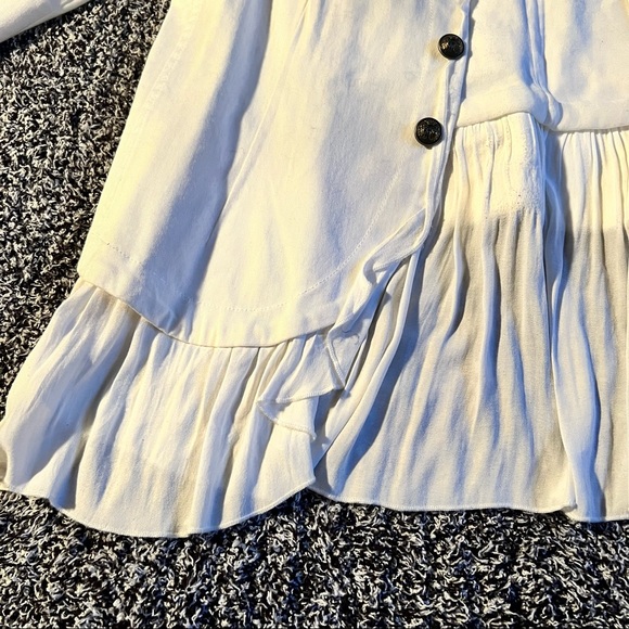 Torrid Off White Twill Peplum Military Jacket size 00 (M/L 10) - Picture 10 of 16